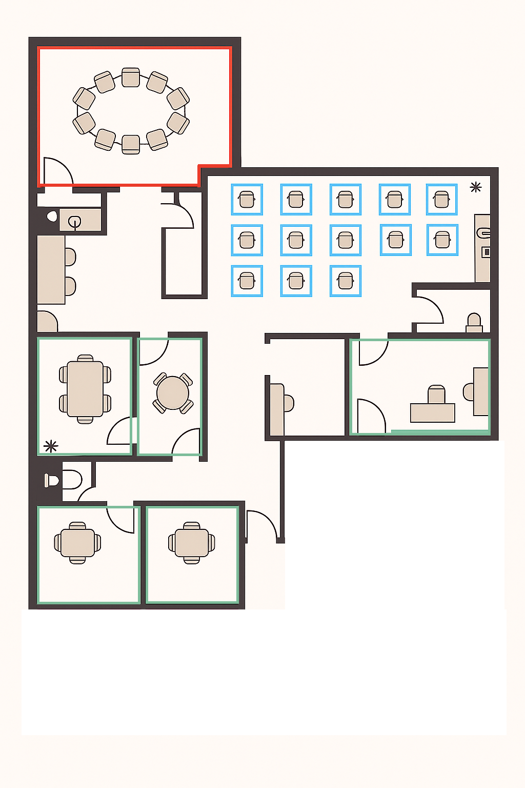 Planta do coworking
